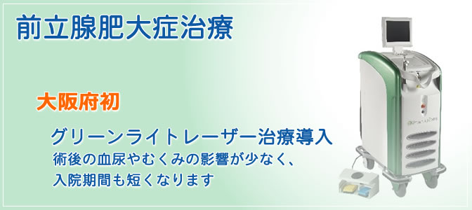 前立腺肥大グリーンライトレーザー治療